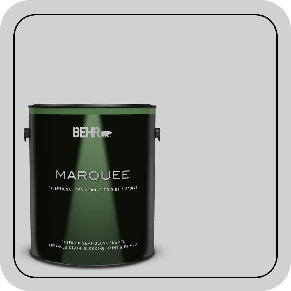 BEHR MARQUEE 1 gal. #N530-2 Double Click Semi-Gloss Enamel Exterior Paint & Primer