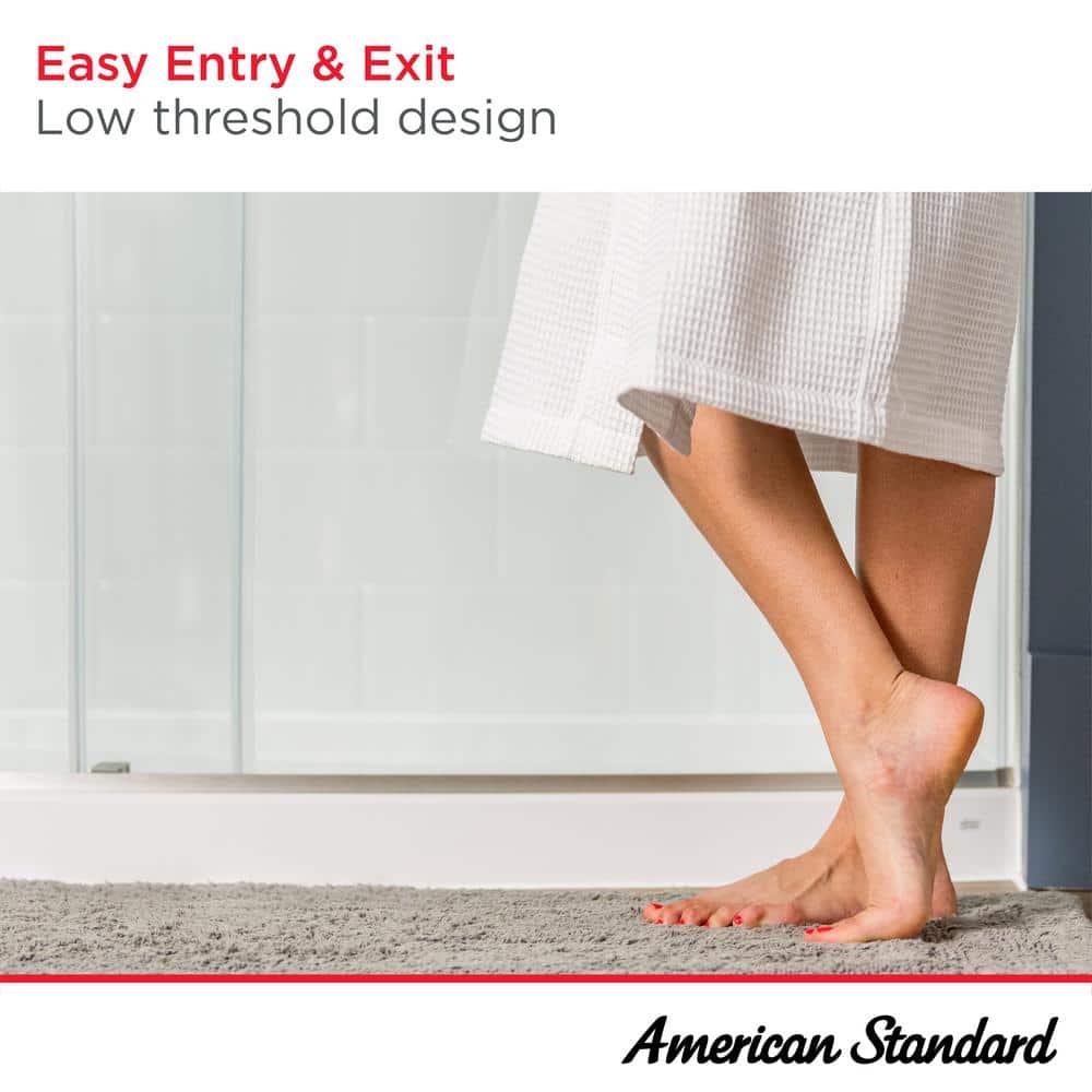 American Standard Aspirations 48 in. L x 36 in. W Single Threshold Alcove Shower Pan Base with Center Drain in White (2)