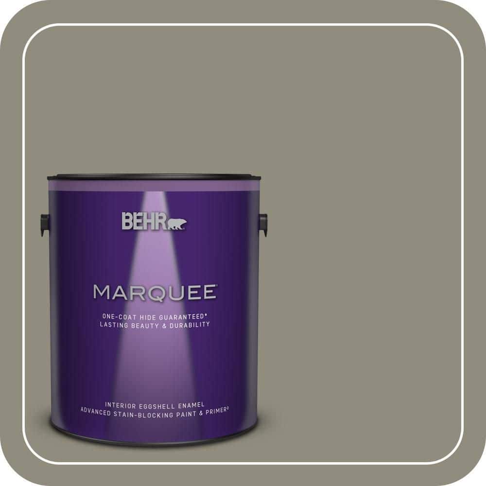 BEHR MARQUEE 1 gal. #MQ6-25 Pavement Gray One-Coat Hide Eggshell Enamel Interior Paint & Primer (1)
