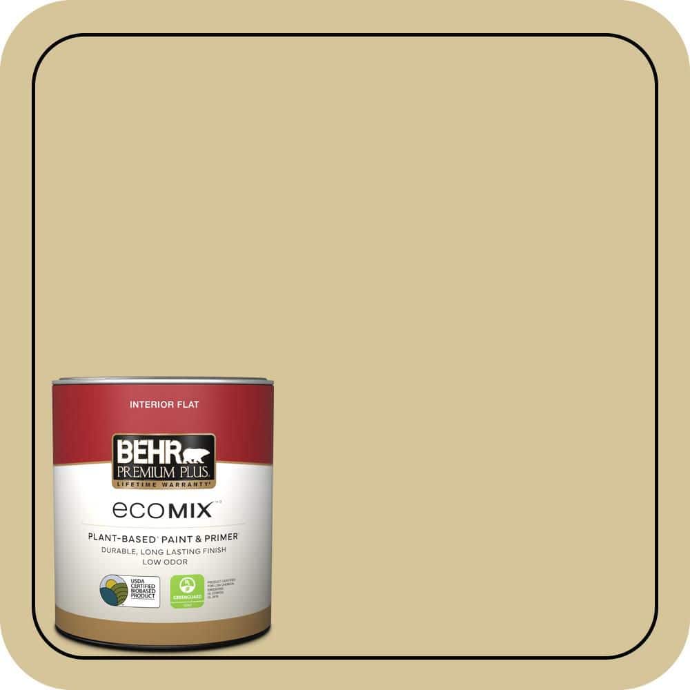 BEHR PREMIUM PLUS 1 qt. Home Decorators #HDC-NT-02 White Oak Flat EcoMix Plant-Based Interior Paint & Primer (1)