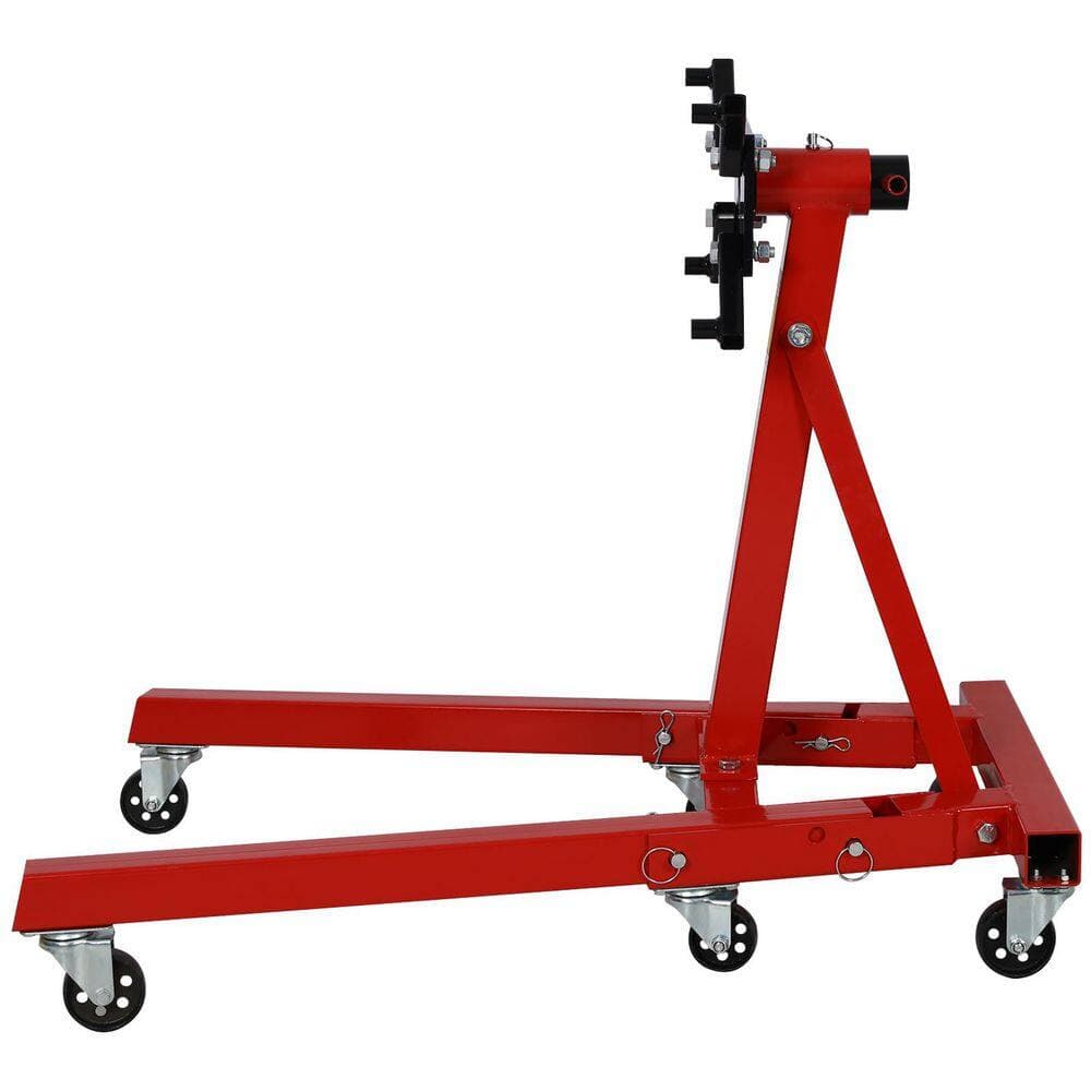 Tatayosi Folding Rotating Engine Stand 2000 lbs. Load Steel Motor Hoist Dolly Hand Truck with 360° Adjustable Head 6-Caster (3)