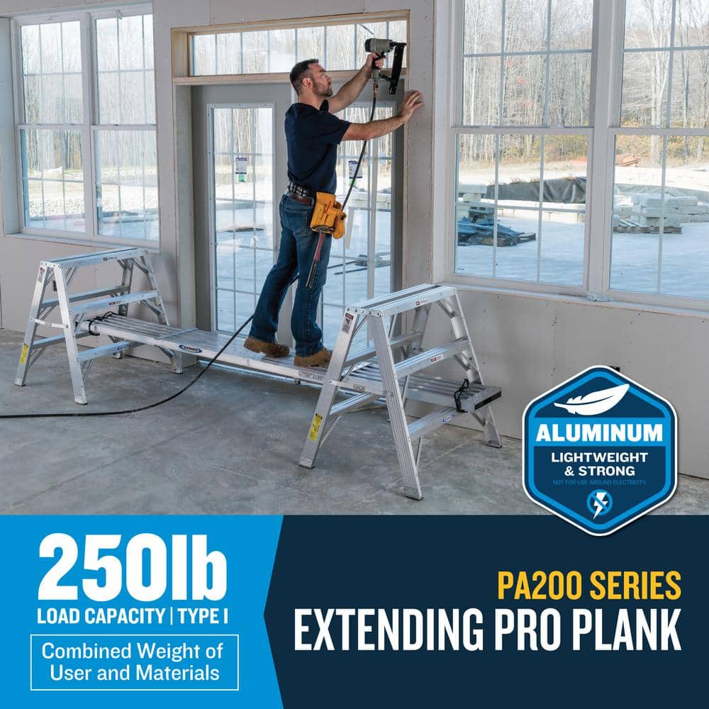 Werner 6 ft.- Telescoping Aluminum Extension Plank with Load Capacity (3)