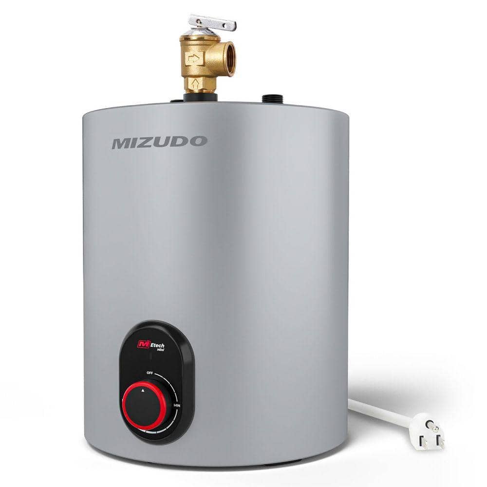 MIZUDO Etech Mini 1.5 Gal. 1440-Watt 120-Volt Plug-In Point of Use Electric Tank Water Heater Gray with 6-Year Warranty