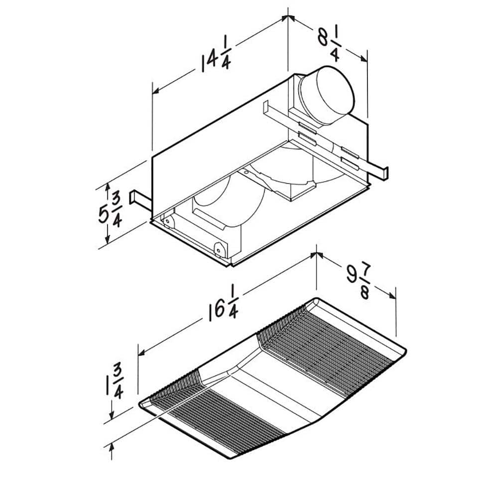 Broan-NuTone 80 CFM Ceiling Bathroom Exhaust Fan with Light and 1300-Watt Heater (4)