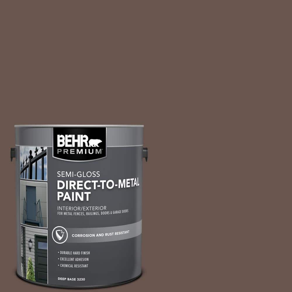 BEHR PREMIUM 1 gal. #HDC-CL-13A Library Leather Semi-Gloss Direct to Metal Interior/Exterior Paint (1)