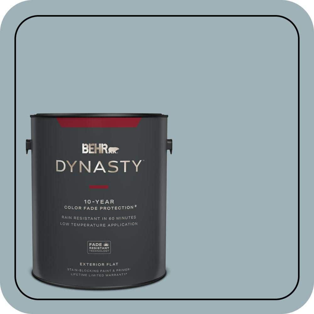 BEHR DYNASTY 1 gal. #540E-3 Blue Fox Flat Exterior Stain-Blocking Paint & Primer