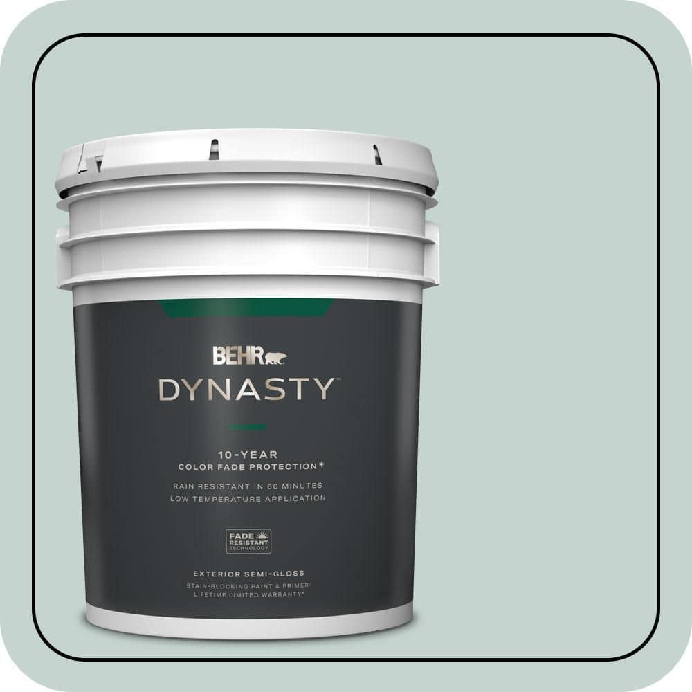 BEHR DYNASTY 5 gal. #490E-3 Celtic Gray Semi-Gloss Exterior Stain-Blocking Paint & Primer