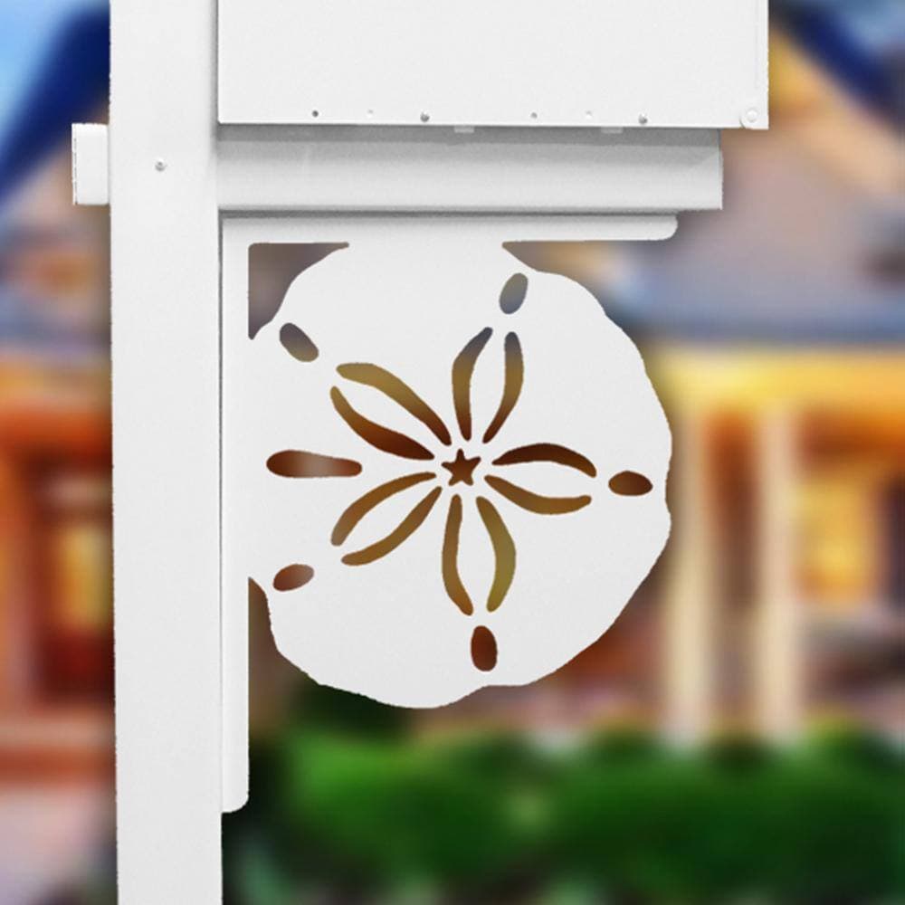 Nature Brackets 16 in. Paintable PVC Decorative Sand dollar Mailbox or Porch Bracket (2)