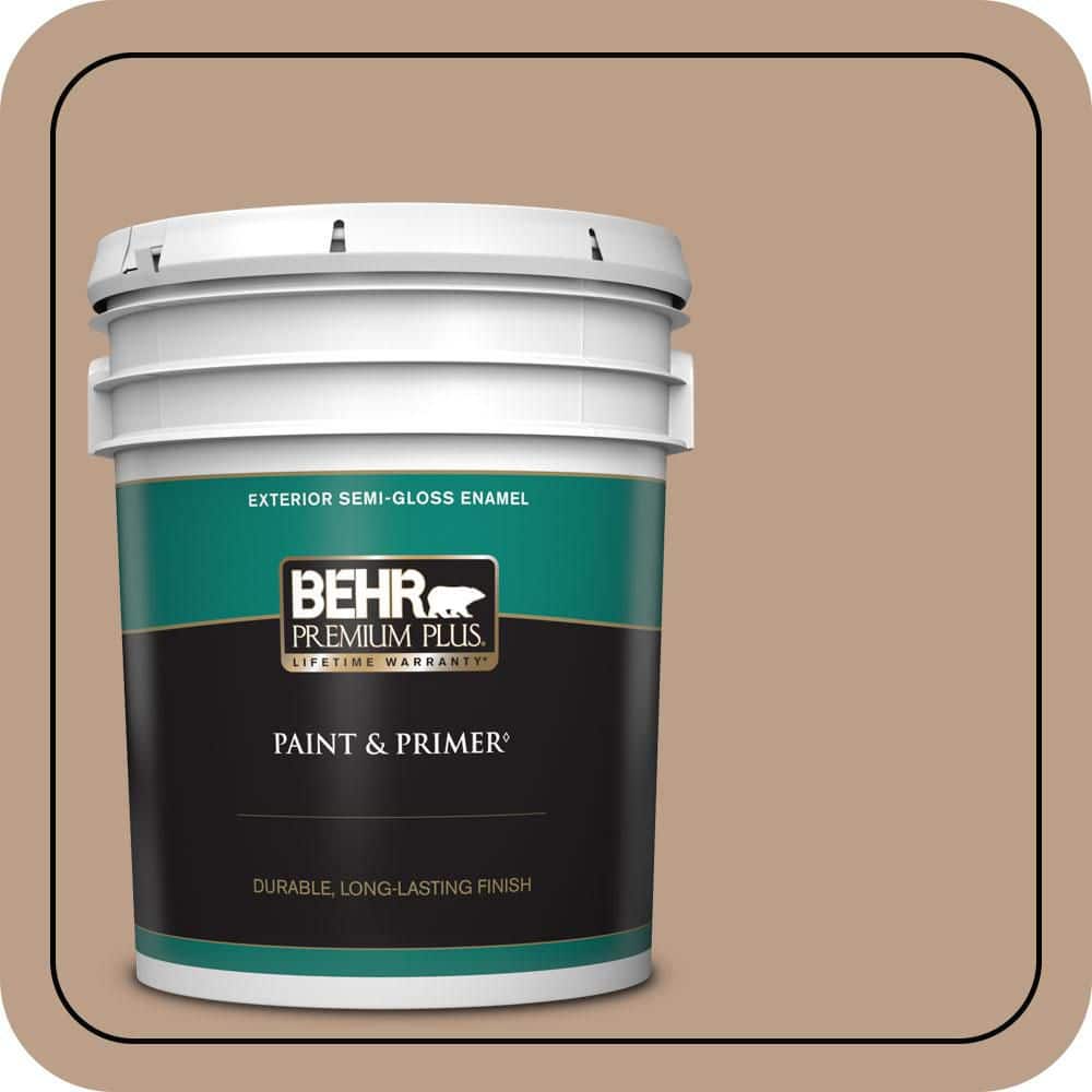 BEHR PREMIUM PLUS 5 gal. #N240-4 Sierra Semi-Gloss Enamel Exterior Paint & Primer