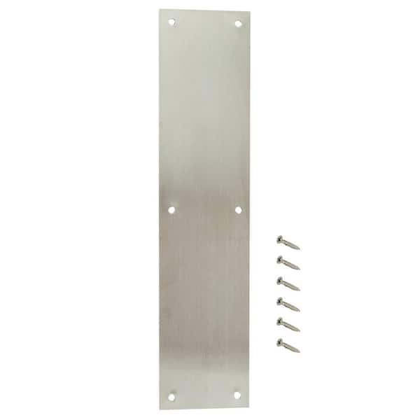 Everbilt 3-1/2 in. x 15 in. Stainless Steel Push Plate (2)