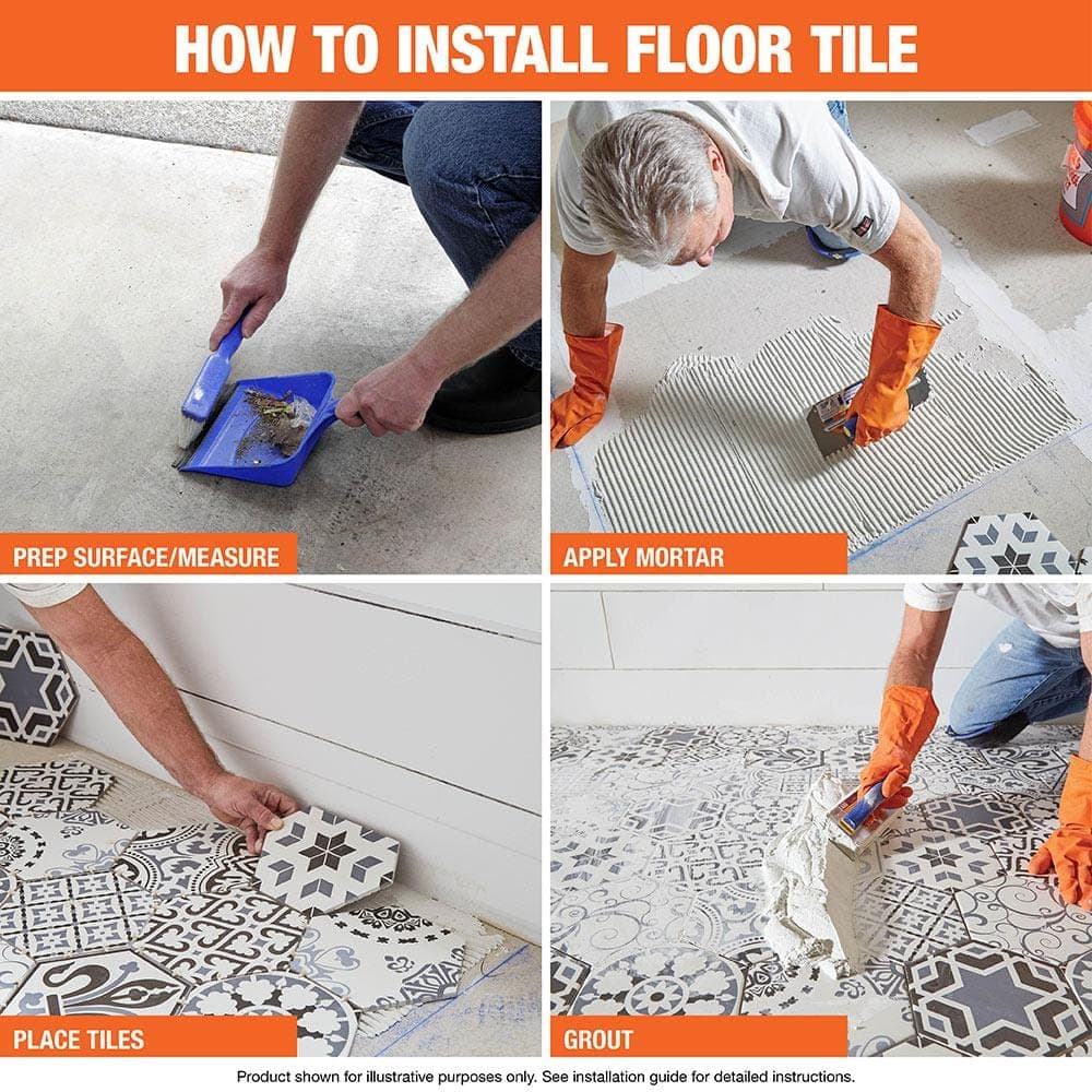 TrafficMaster Glenwood Fog 7 in. x 20 in. Ceramic Floor and Wall Tile (4)