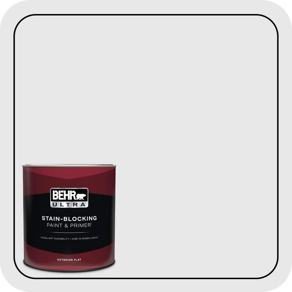 BEHR ULTRA 1 qt. #PR-W09 Nimbus Cloud Flat Exterior Paint & Primer