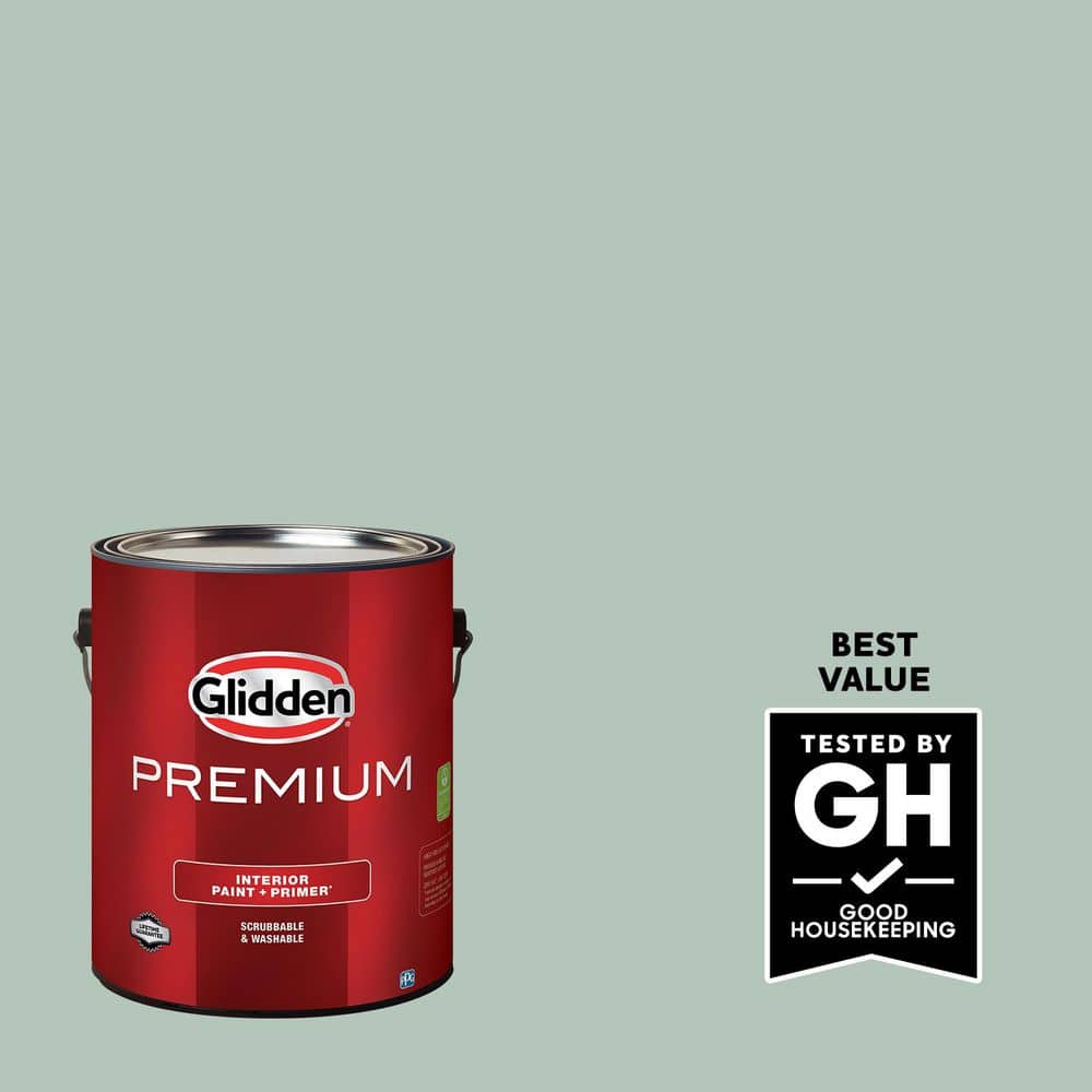 Glidden Premium 1 gal. PPG1134-4 Pine Whisper Semi-Gloss Interior Paint (1)