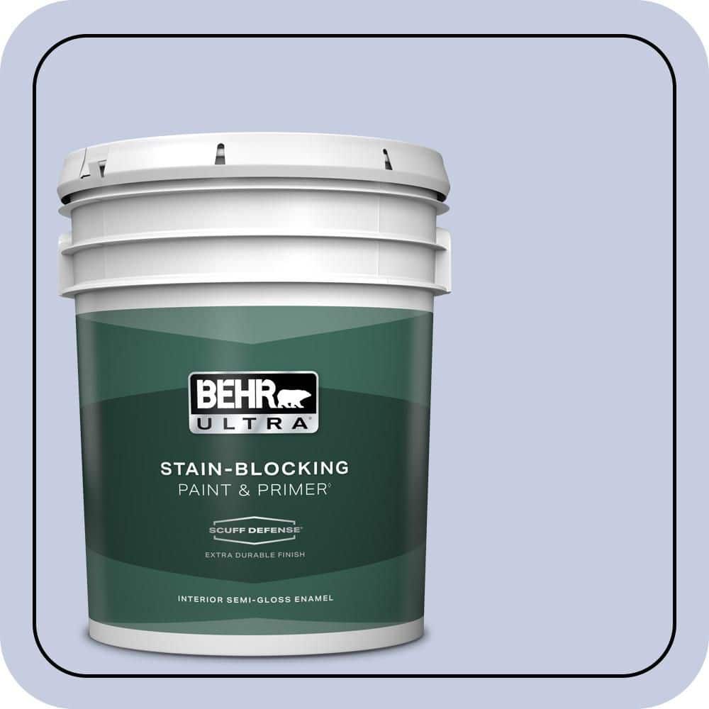 BEHR ULTRA 5 gal. #620C-2 Lilac Bisque Extra Durable Semi-Gloss Enamel Interior Paint & Primer