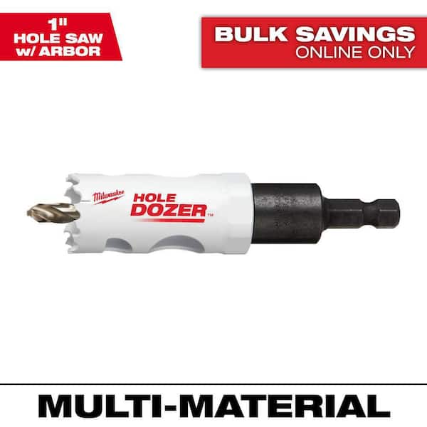 Milwaukee 1 in. Hole Dozer Bi-Metal Hole Saw with 3/8 in. Arbor & Pilot Bit (2)