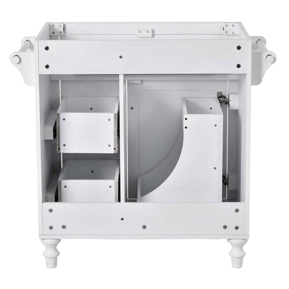 Unbranded 29.52 in. W 17.87 in. D 33 in. H Wood Bath Vanity Cabinet without Top with 2 Drawers and a Tip-Out Drawer (4)