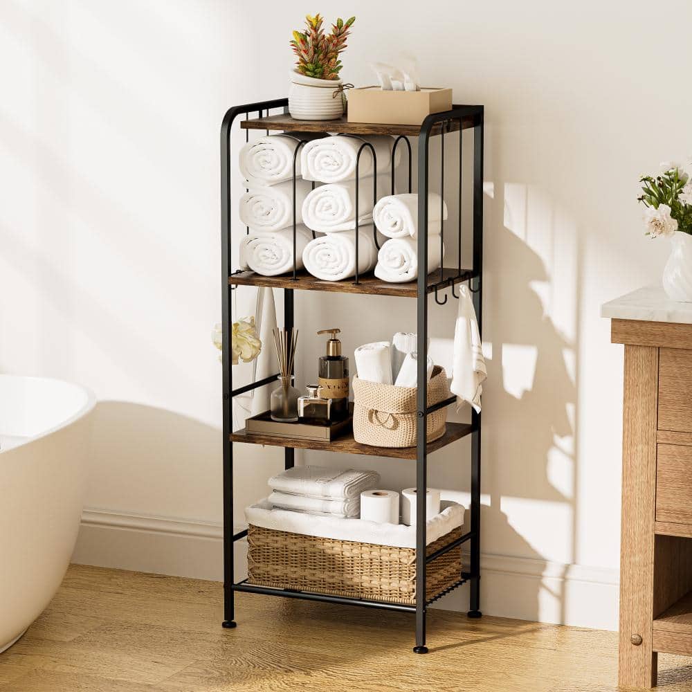 Keonjinn Towel Rack Free Standing 3-Tier M-Shaped Vintage Detachable Dividers, Durable Metal Towel Holder for Bathroom (2)