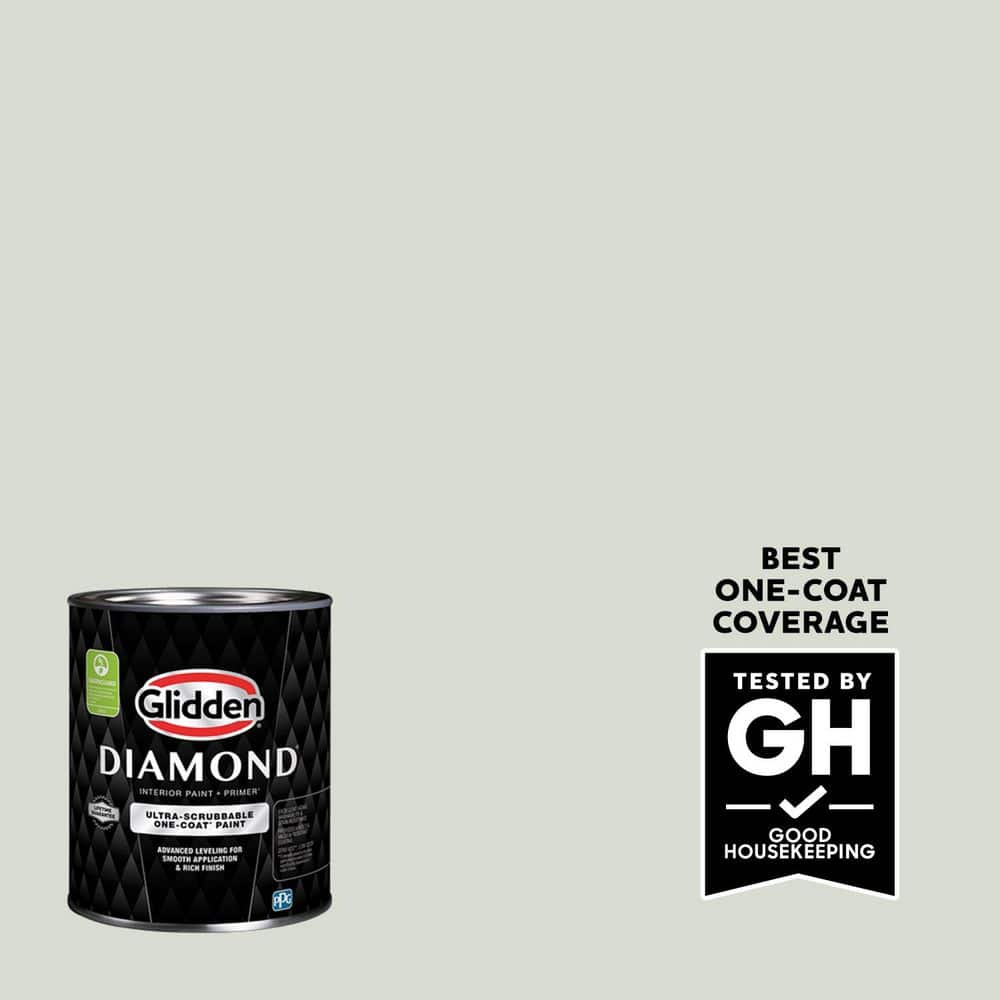 Glidden Diamond 1 qt. PPG1033-2 Wayward Willow Satin Interior Paint with Primer