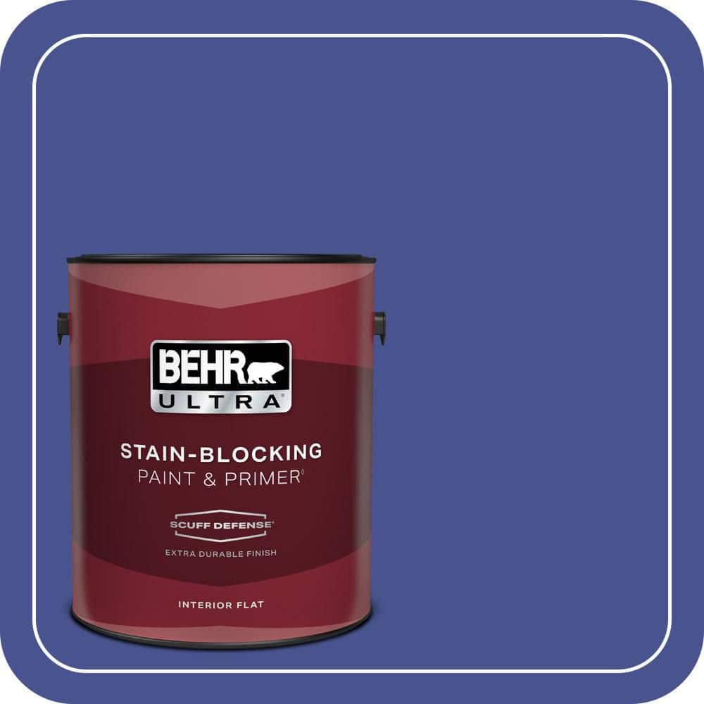 BEHR ULTRA 1 gal. #P540-7 Canyon Iris Extra Durable Flat Interior Paint & Primer (1)