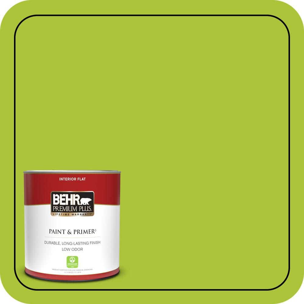 BEHR PREMIUM PLUS #410B-6 Crisp Green Interior/Exterior Paint & Primer Color Sample