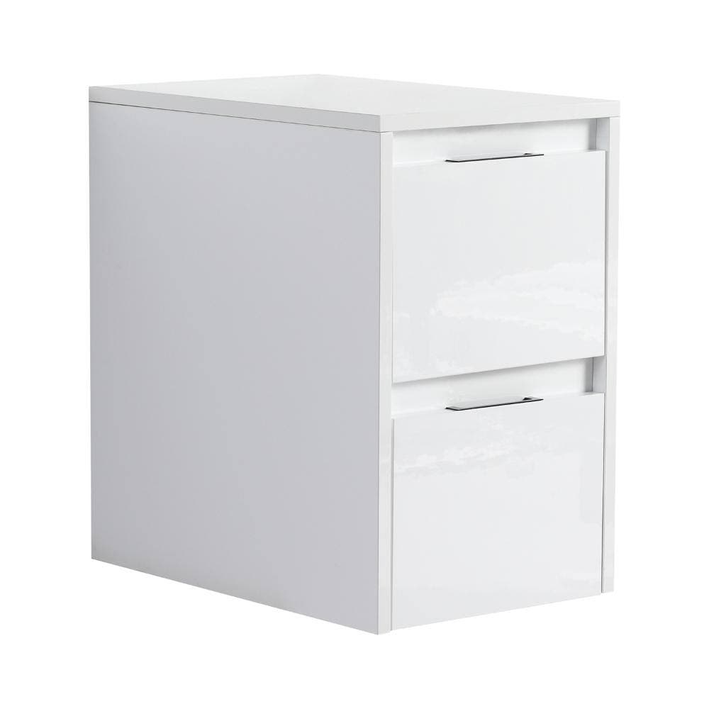 UPIKER 11.8 in. W x 17.9 in. D x 18.9 in. H Bathroom Storage Wall Cabinet in Glossy White (2)