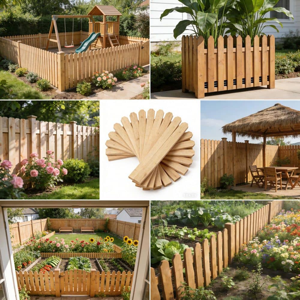 JAXPETY 9/16 in. x 5-1/2 in. x 6 ft. Fir Dog Ear Wood Fence Picket (20-Pack) (2)