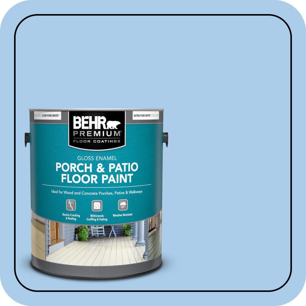 BEHR PREMIUM 1 gal. #P520-2 French Porcelain Gloss Enamel Interior/Exterior Porch and Patio Floor Paint