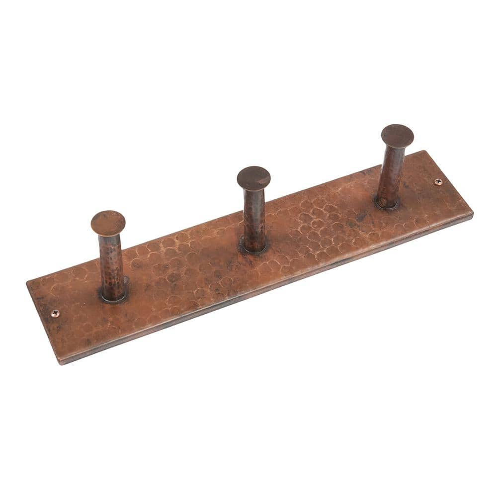 Premier Copper Products Hand Hammered Copper Triple Robe Hook in Oil Rubbed Bronze (1)