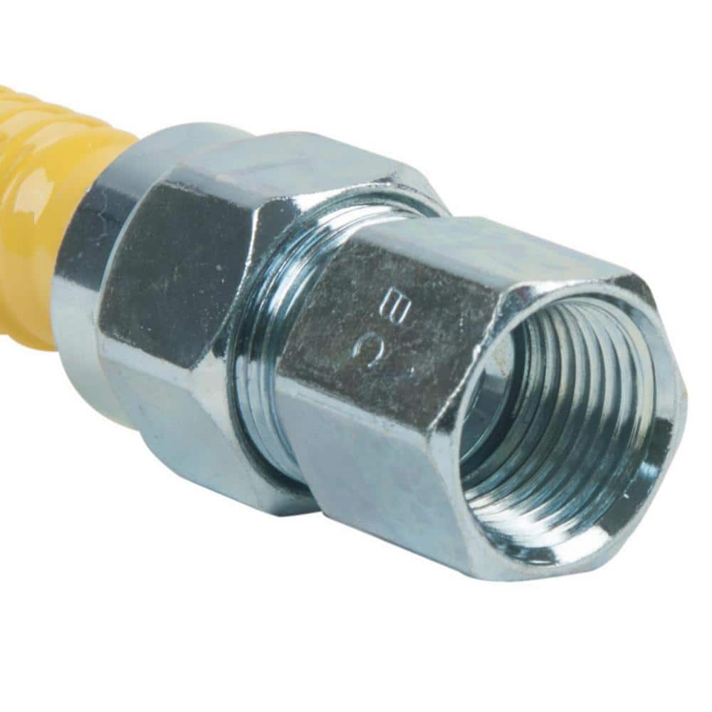 BrassCraft ProCoat 1/2 in. FIP x 1/2 in. FIP x 30 in. Stainless Steel Gas Connector 5/8 in. O.D. (136,000 BTU) (2)