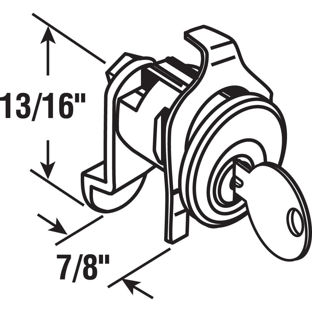 Prime-Line 5-Pin Tumbler Diecast Nickel-Plated Mailbox Lock, Bommer (2)