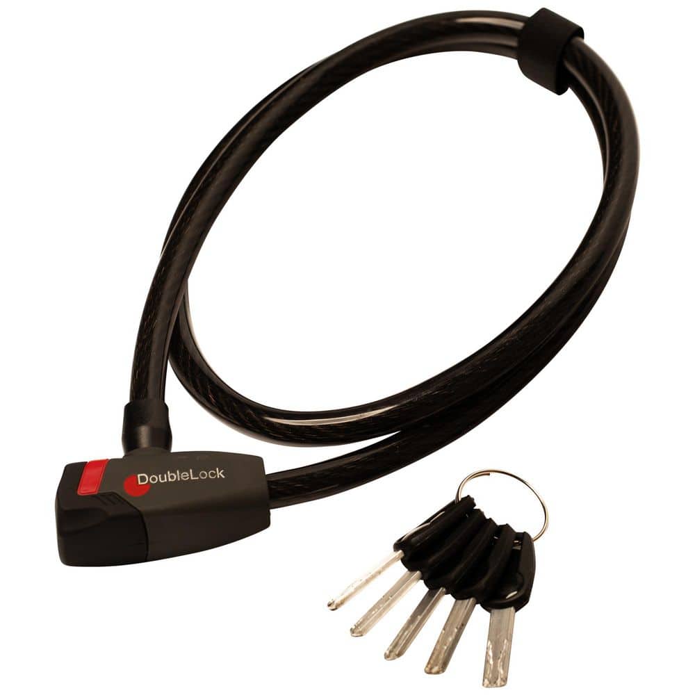 DoubleLock Panther, 3.9 ft. Keyed Cable Bike Lock, Braided Steel Cable (1)