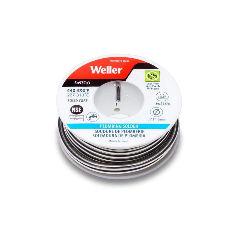 Weller Plumbing Solder Wire 3mm/0.118 in. 227g/8 oz.