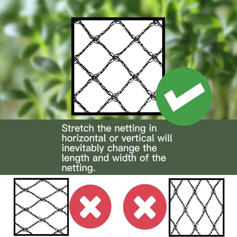 KIWDZFU Bird Netting 7.5 x 100 ft. 1/2 in. Mesh Heavy Duty Garden Pest Barrier Extra Strong Woven Mesh Fencing for Animals (2)