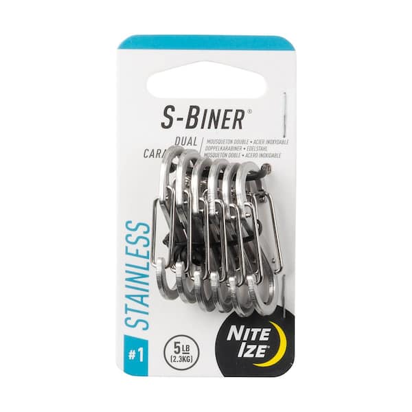 Nite Ize S-Biner Stainless Steel Dual Carabiner #1 - Stainless (6-Pack) (2)