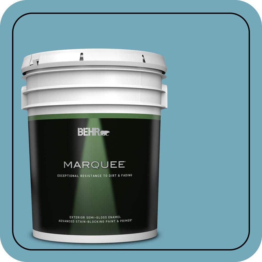 BEHR MARQUEE 5 gal. #S460-4 Snowboard Semi-Gloss Enamel Exterior Paint & Primer