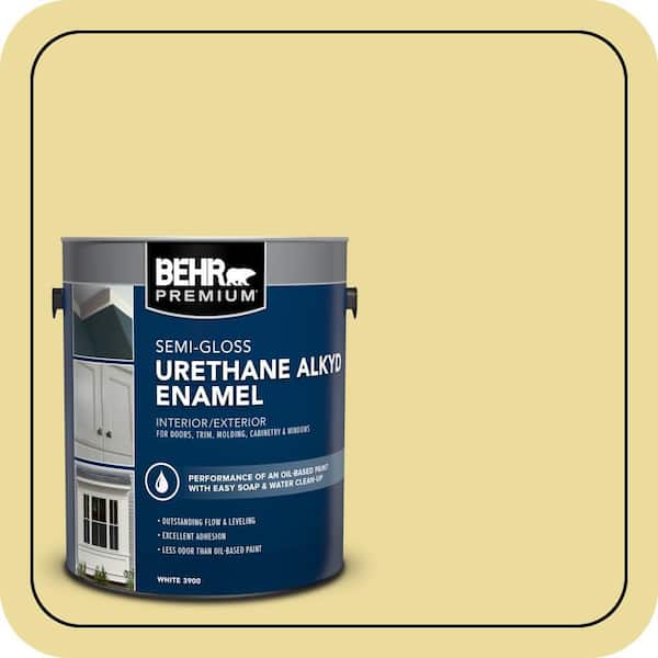 BEHR PREMIUM 1 gal. #P330-3A Flourish Urethane Alkyd Semi-Gloss Enamel Interior/Exterior Paint (2)