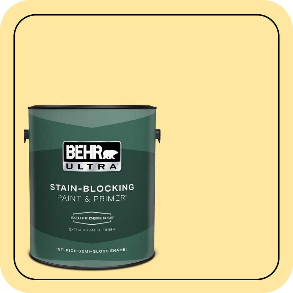 BEHR ULTRA 1 gal. #PMD-10 Equator Glow Extra Durable Semi-Gloss Enamel Interior Paint & Primer
