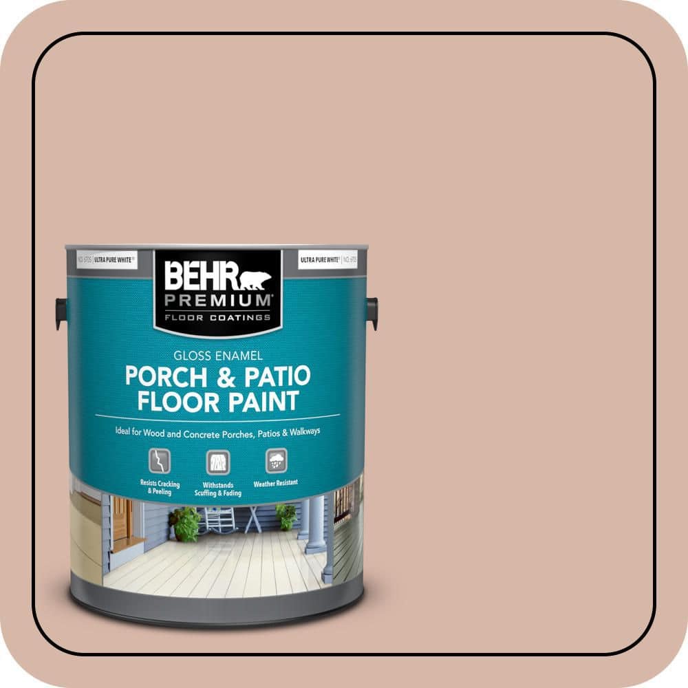 BEHR PREMIUM 1 gal. #S190-3 Sedona Pink Gloss Enamel Interior/Exterior Porch and Patio Floor Paint