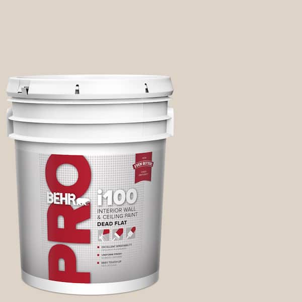 BEHR PRO 5 gal. #OR-W06 Coconut Ice Dead Flat Interior Paint (2)