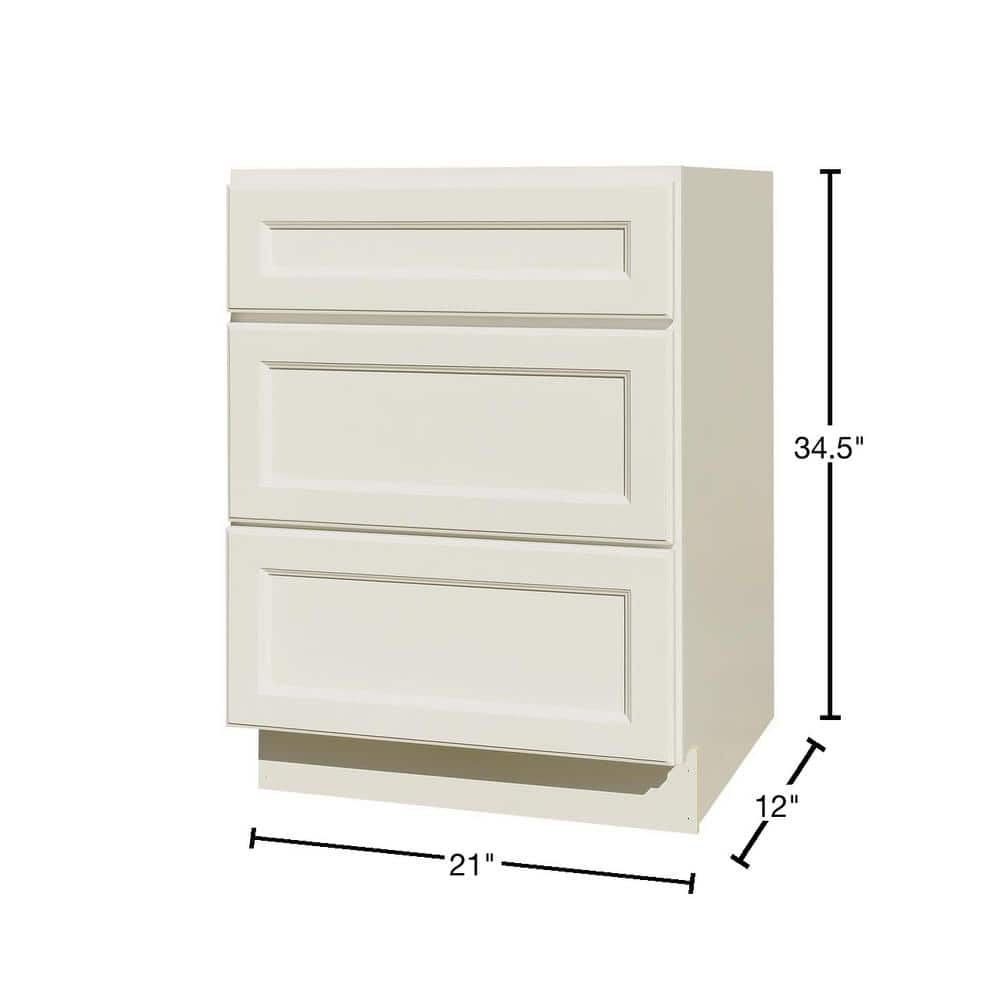 LIFEART CABINETRY W 21 in. D 34.5 in. H Ready to Assemble Vanity Cabinet with 3-Drawers (2)