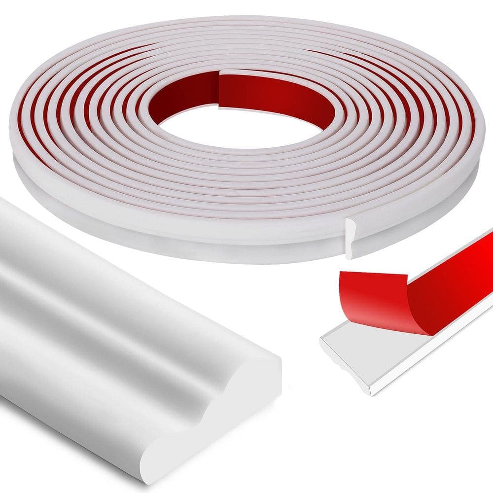 NVNOO 1.6 in. x 20 ft. Self-Adhesive 3D Composite Material Wall Edge for Drywall Home Cabinet and Window Door DIY (1-Pack) (1)