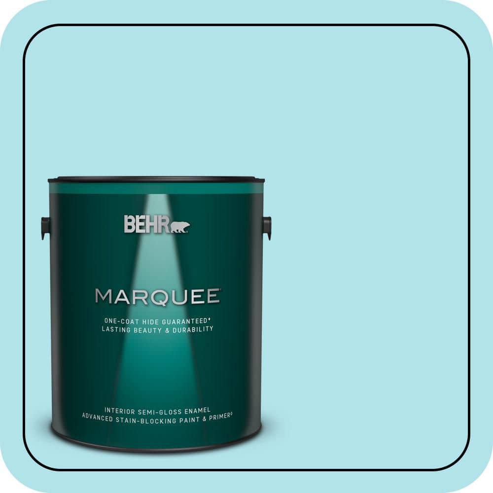 BEHR MARQUEE 1 gal. #P480-2 Crystal Falls Semi-Gloss Enamel Interior Paint & Primer