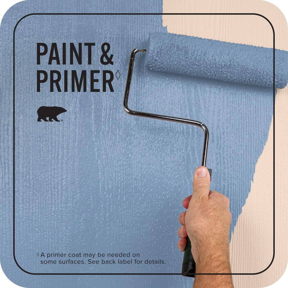 BEHR PREMIUM PLUS 5 gal. #M530-4 Washed Denim Satin Enamel Exterior Paint & Primer (3)