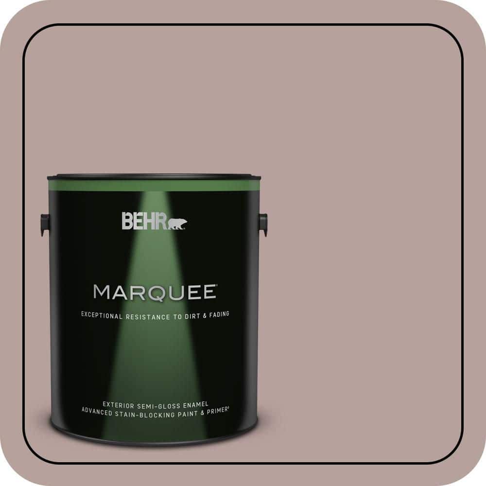 BEHR MARQUEE 1 gal. #N130-4 Plum Taupe Semi-Gloss Enamel Exterior Paint & Primer