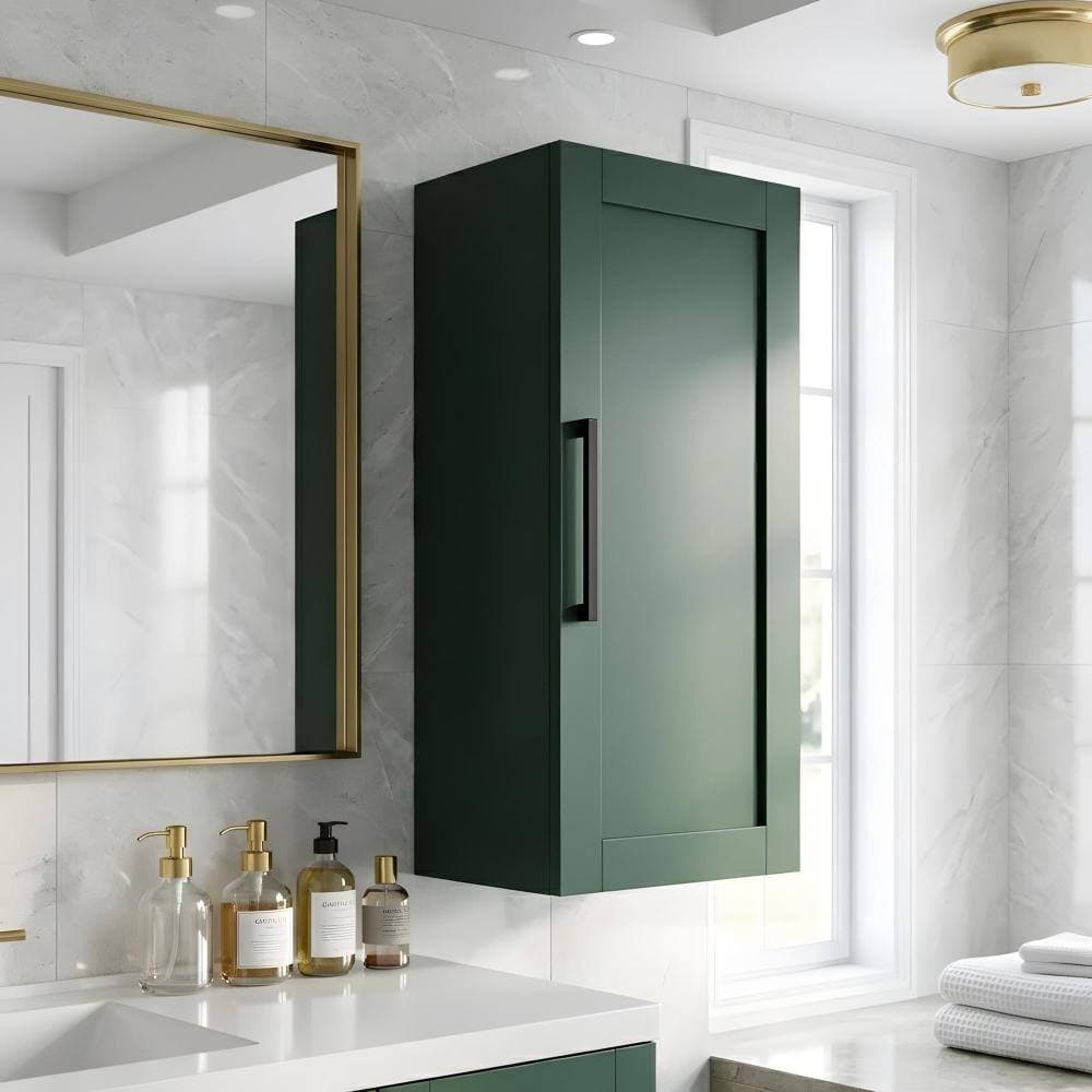 Zuvandra 13.78"W x 11.81"D x 29.53"H Particle Board Bathroom Wall Cabinet in Green (2)