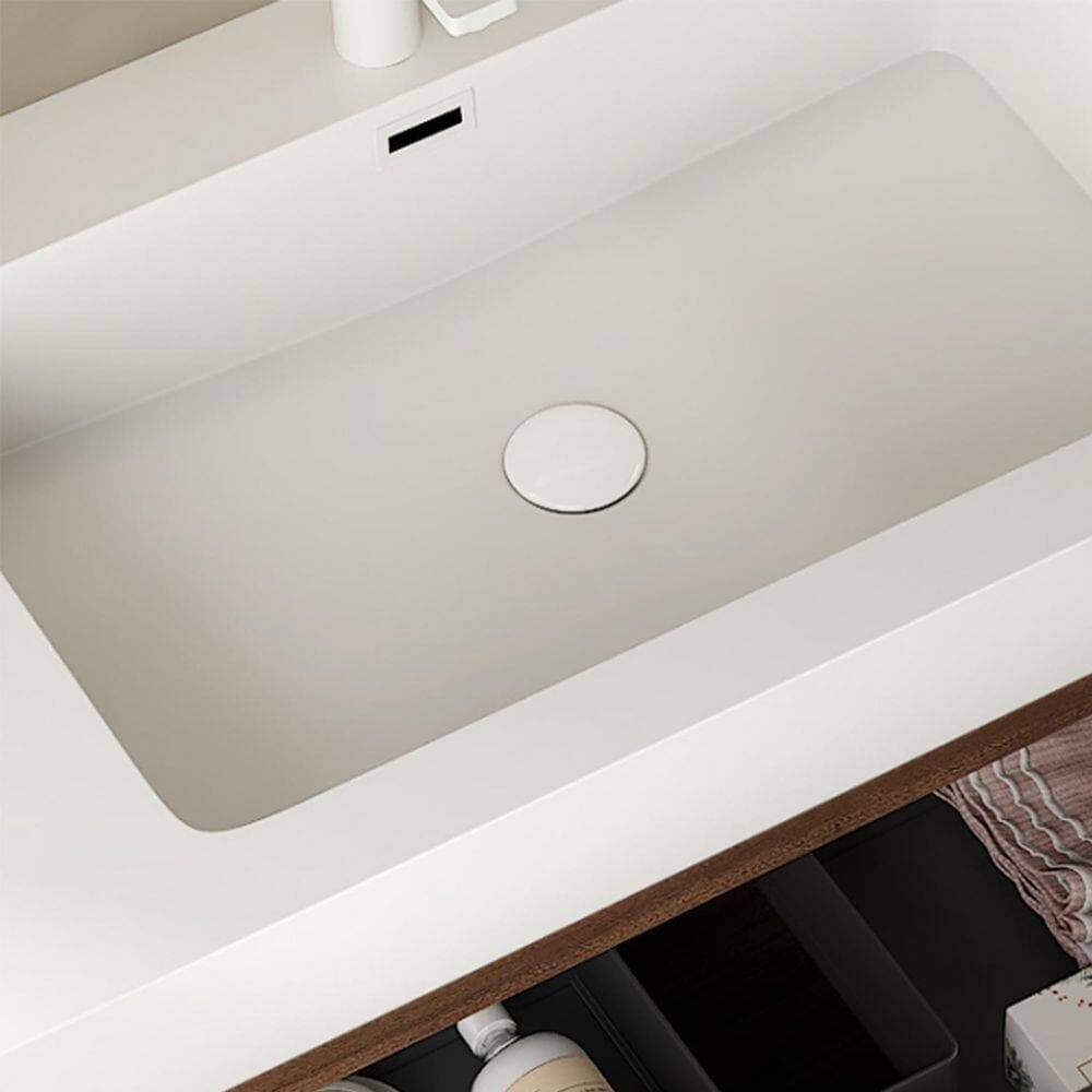 Satico 35.83 in. Undermount Rectangular Acrylic Bathroom Sink with Pre-drilled Hole in White (2)