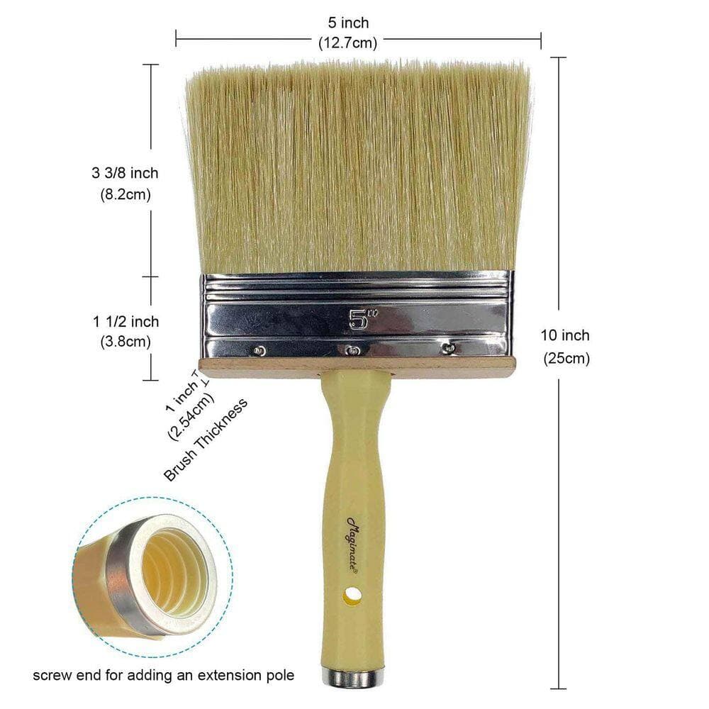 NVNOO 10 in. Paint Brush for Quick Decking Fence Walls and Furniture Paint Application, Yellow (1-Pack) (2)