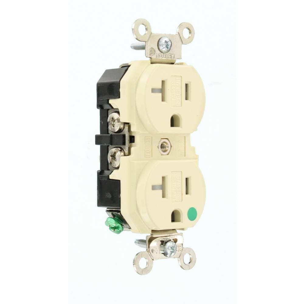 Leviton Amp 125 V Hospital Grade Tamper Resistant Duplex Outlet/Receptacle, (1-Pack) (2)