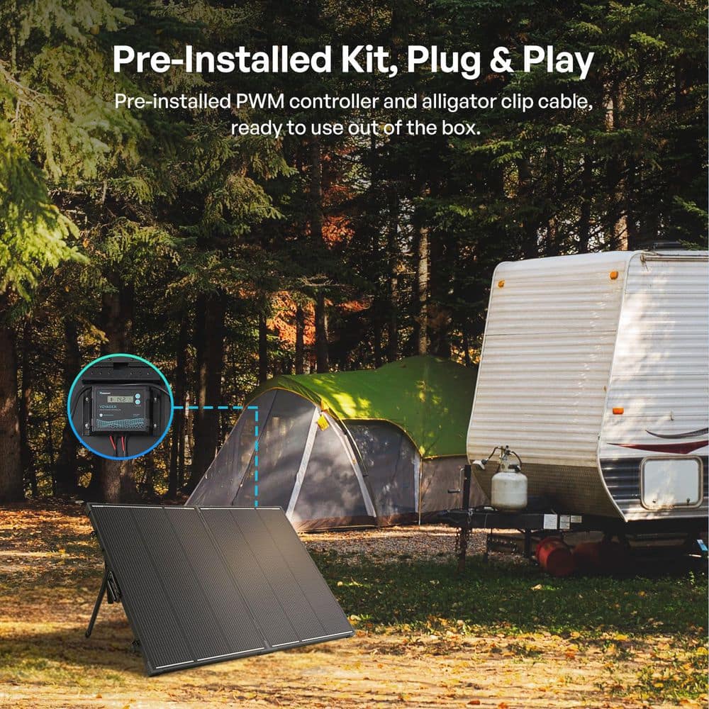 Renogy 200-Watt 12-Volt N-Type Monocrystalline Foldable Solar Panel Suitcase w/ Waterproof 20A Charge Controller Backup Power (2)