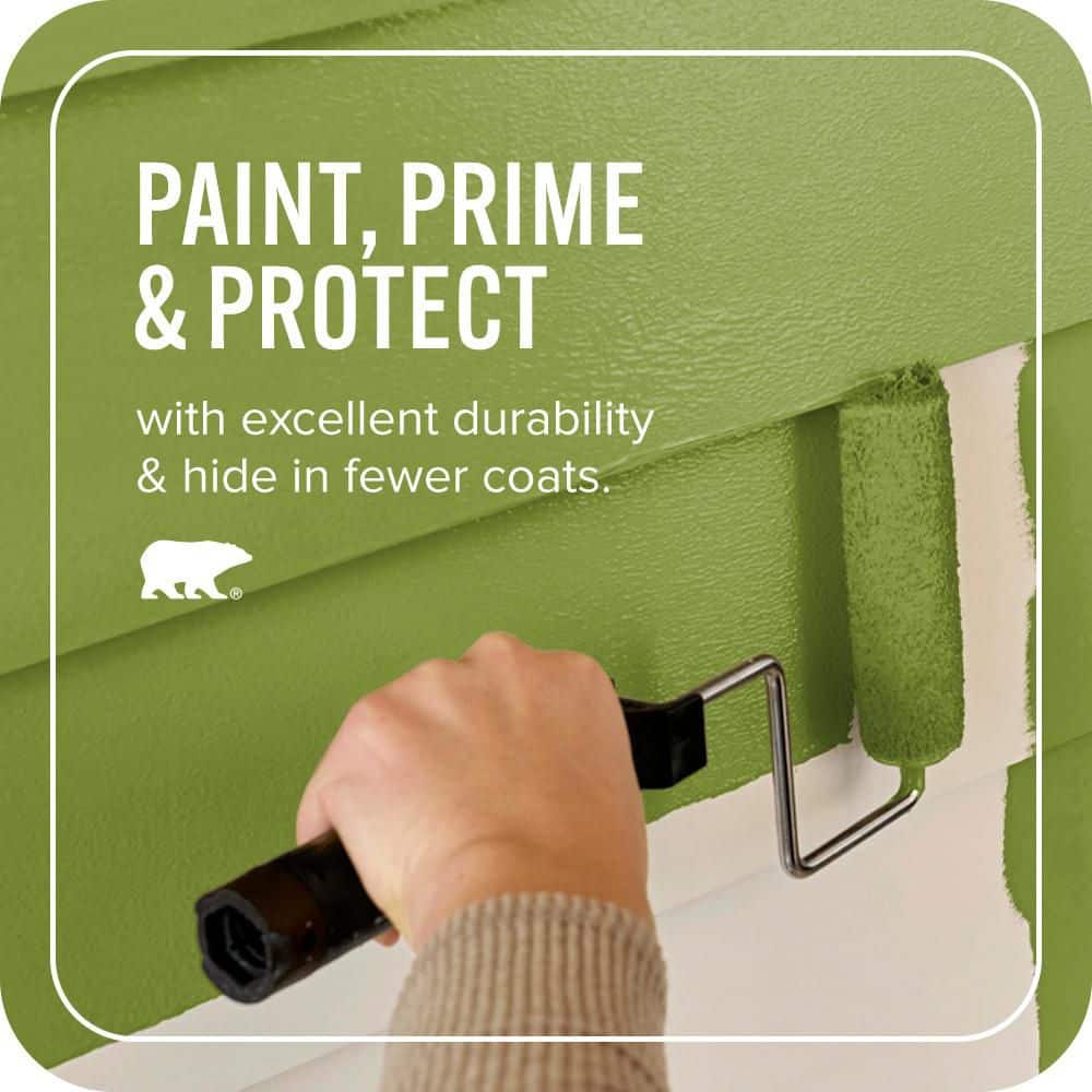 BEHR ULTRA 1 qt. #P360-7 Sassy Grass Satin Enamel Exterior Paint & Primer (3)